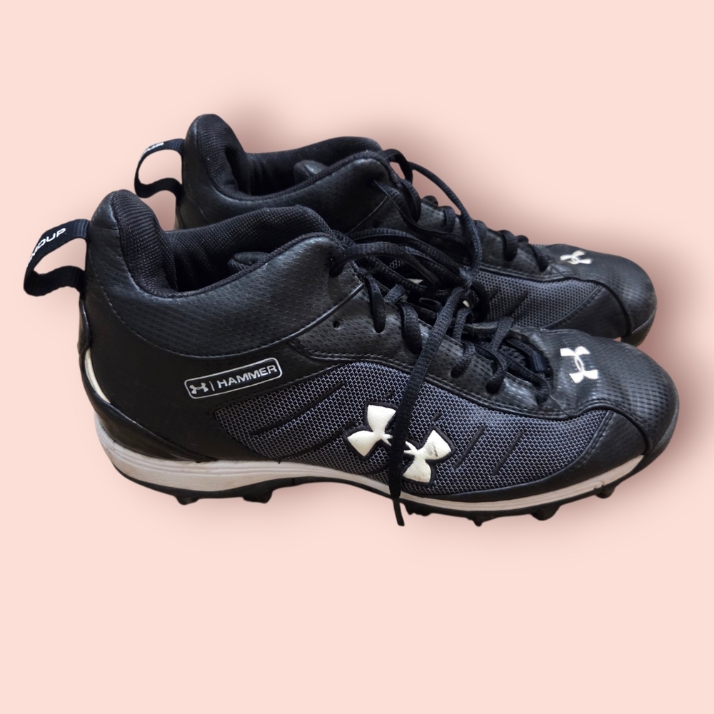 Under Armour Black and White Cleats